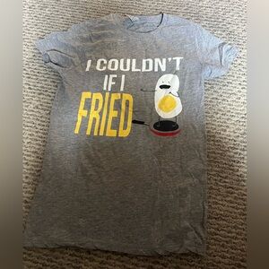 Cotton heritage funny egg shirt, size small